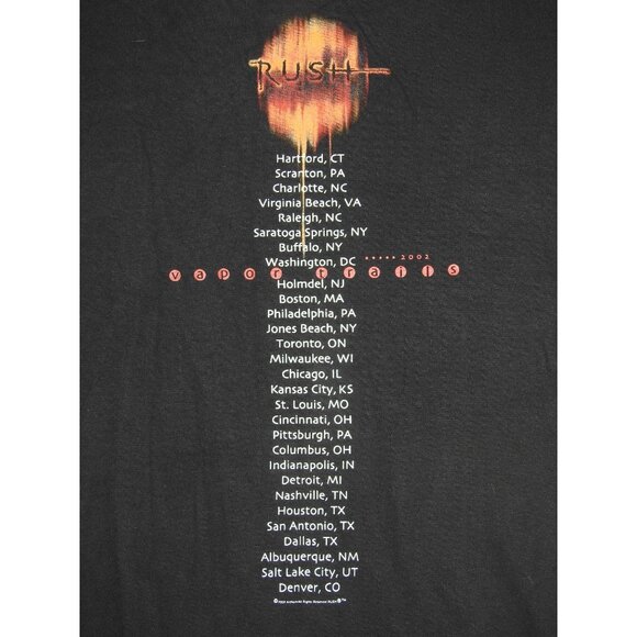 Vintage 2002 RUSH The Band Vapor Trails Tour Official Concert T-Shirt XL - Picture 5 of 7